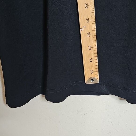 Vintage Bentley Arbuckle Medium Black Stretch Crepe‎ Classic T-Shirt Dress - Picture 7 of 8